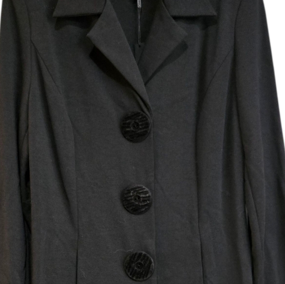 Obstinee By IKA Black Suit Jacket with Notched Lapel, SIZE 10 - Picture 5 of 5